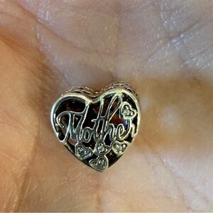 Pandora Silver Heart 'Mother' and Son charm